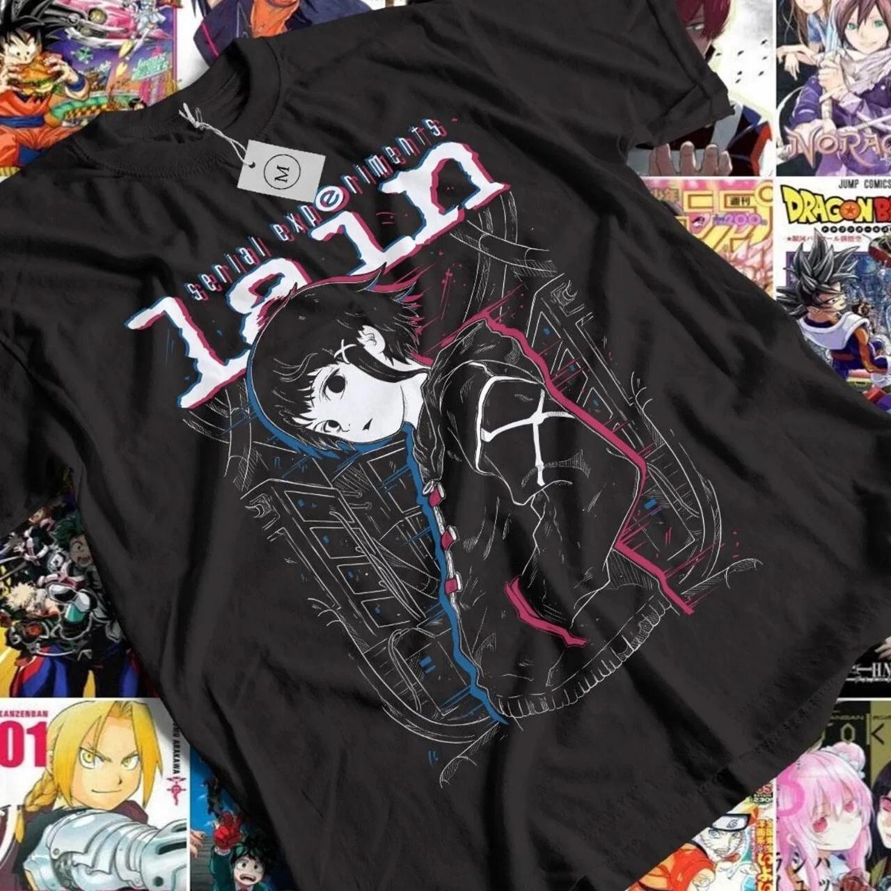 

Футболка Serial Experiments Lain в стиле киберпанк, аниме и манга, подарок, унисекс. XL