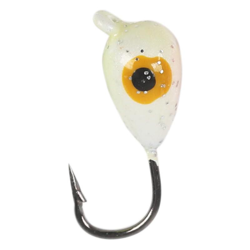 6-Color Raindrop-Shaped Lead Head Fishing Hook 1.6g Micro-Lure for Ice Fishing with Soft Bait