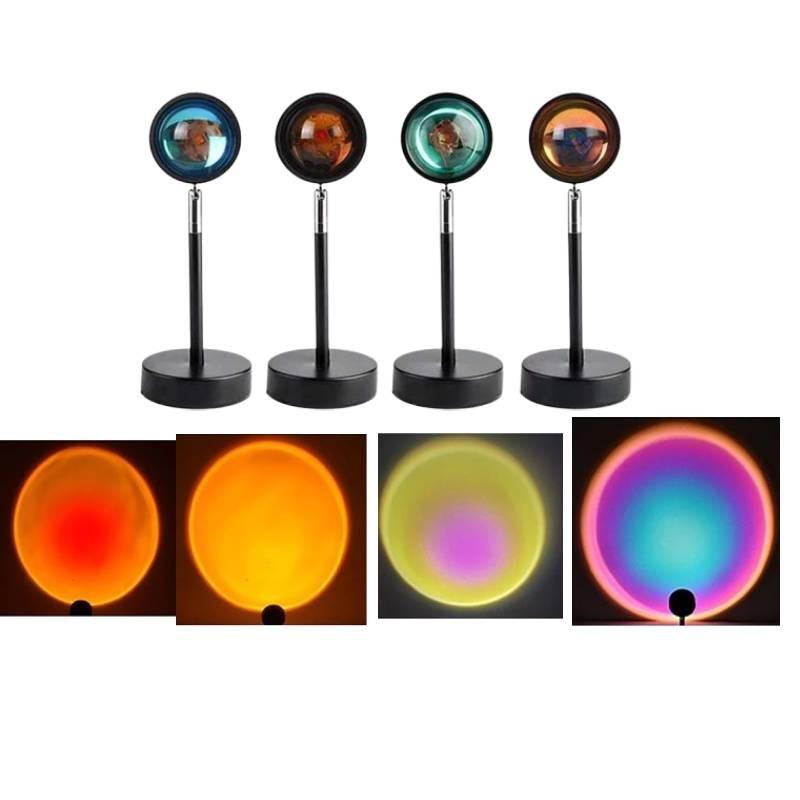 Rotation Degree 180 Projection Lamp Light Visual Mood Rainbow Sun Light Sunset