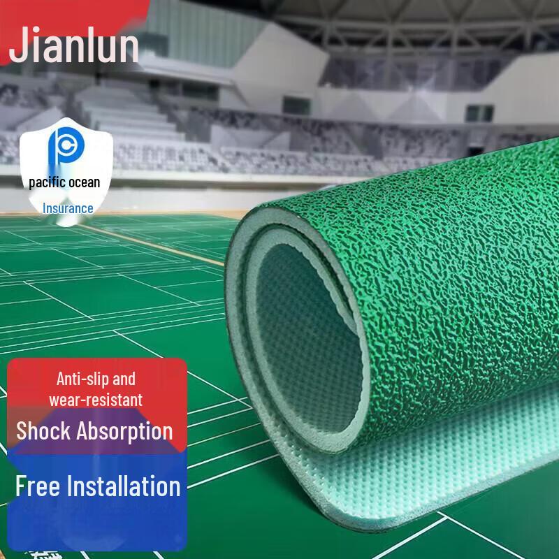 JEEANLEAN Golden Diamond 6.0 Roll-Up PVC Badminton Court Flooring 108 sqm