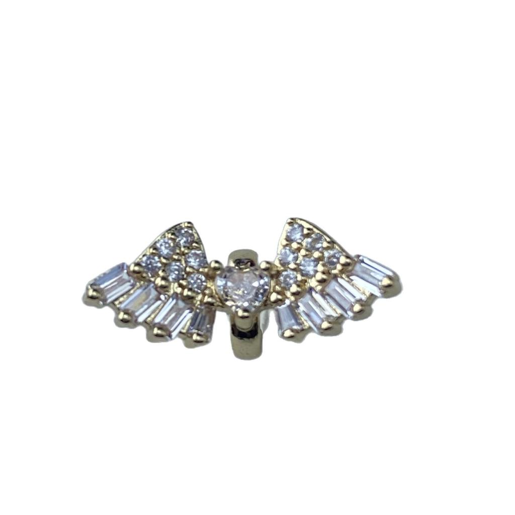 Zircon Diamond Angel Wing Charms for DIY Jewelry and Beading