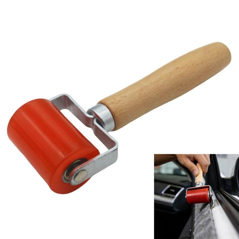 Car Film Applicators Roller Wood Metal Silicone Ergonomic Sound Deadening Roller For Comfortable Use In Car Modification