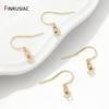 14K Gold Plated Brass Hypoallergenic Earring Hooks,18.5*18.5mm Earring Clasps Ear Wire DIY Jewelry Making Findings Accessories