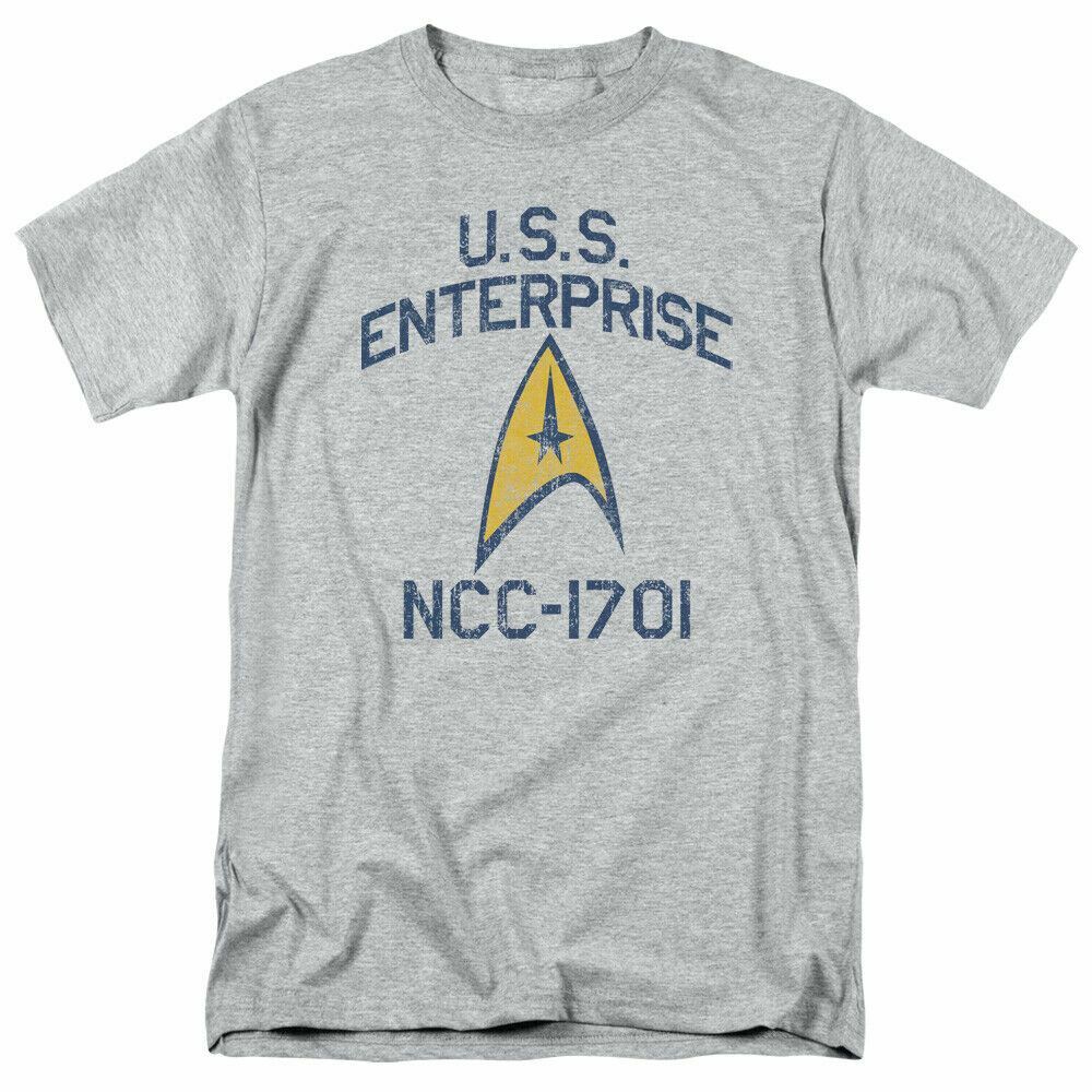 

Star Trek Collegiate Arch T Shirt Licensed Sci-Fi TV Classic Tee New Sport Grey S