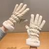 Warm Mitten Soft Plush Gloves Hand Protectors Perfect for Cold Weather Touchable Screen Function for Adults