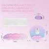Cloud Keyboard Wrist Rest Mouse Pad Wrist Arm Support Set with Ergonomic Cute Memory Foam for Computer Office Laptop Gaming Cyan Purple Pink