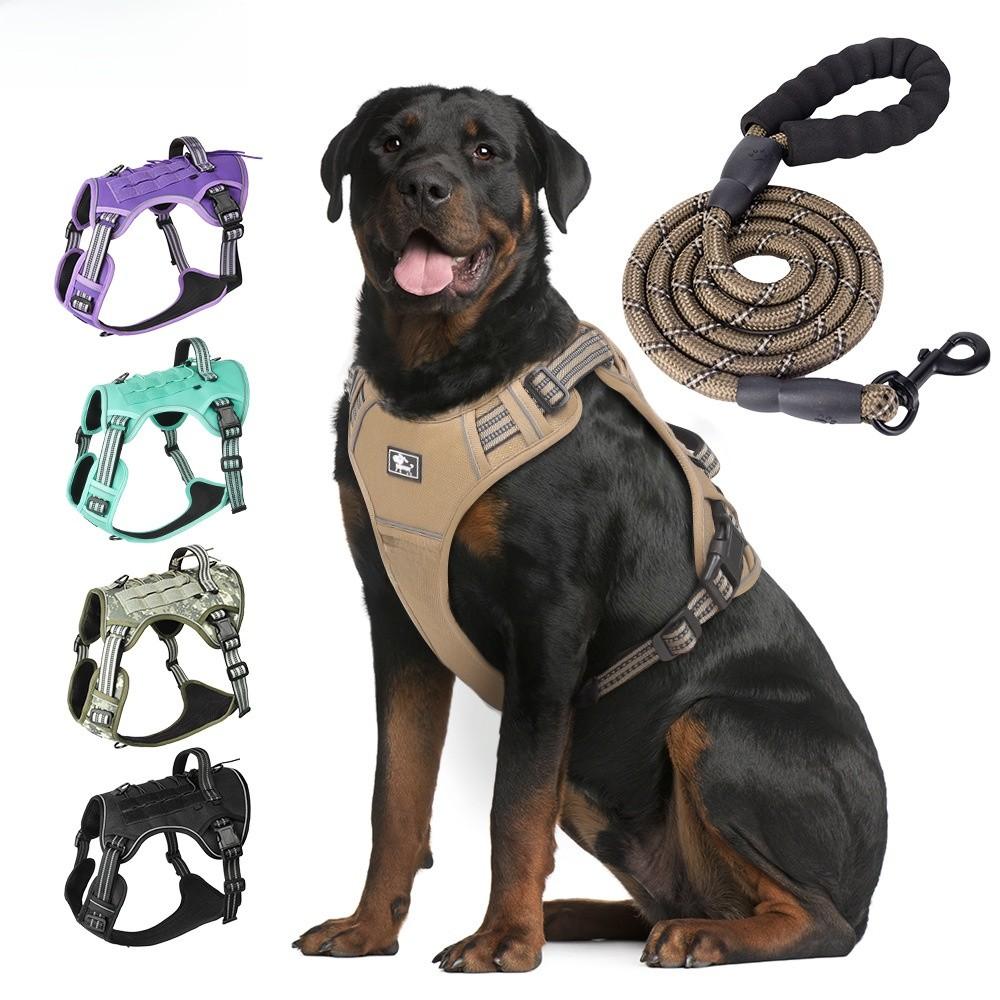 Tactical Vest For Dogs Nylon Outdoor Training Reflective Pouch For Active Pets