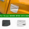 For Nissan Navara NP300 2015- Accessory Glossy Black Carbon Fibre Pattern Car Side Fuel Tank Cap Trim 2016 2017 2018