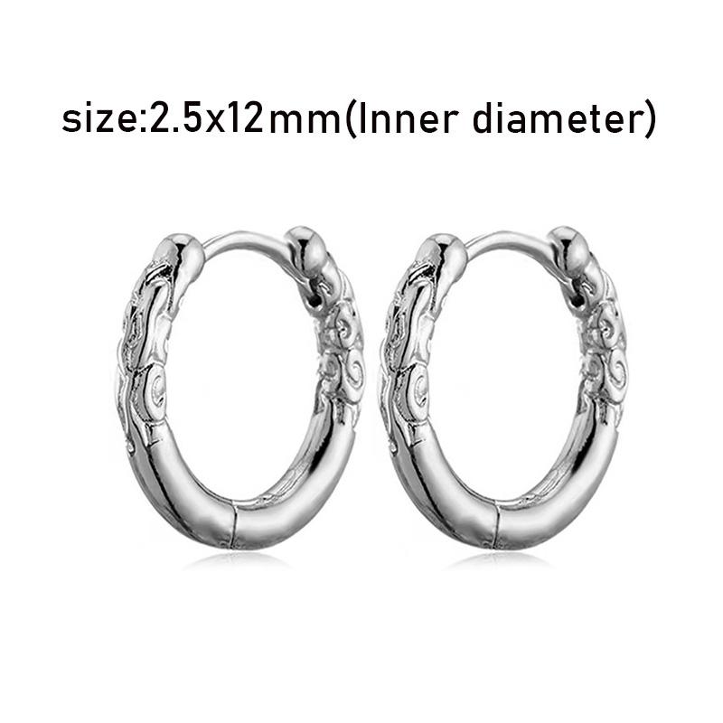 New Multi Style Gothic Ear Buckle Earrings For Men Women Stainless Steel Hip Hop Retro Small Hoop Earrings Ear Circle Jewelry