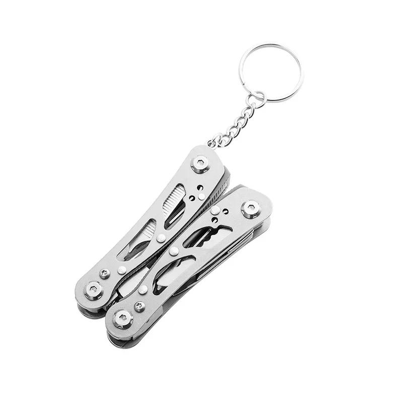 

NEW Compact Stainless Steel Folding Multitool Pliers with Keychain Outdoor Camping Survival Tool for Hunting/Repair/Wire Cutting серебряный
