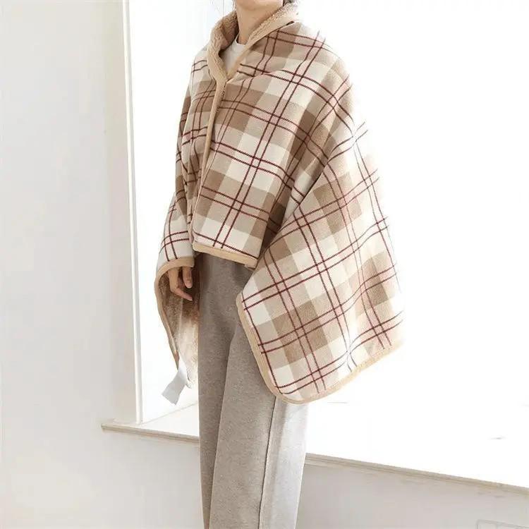 Multi-Purpose Moisture-Absorbing Heat-Generating Flannel Blanket: Cozy Fleece Shawl & Warm Nap Blanket