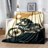 3D retro motorcycle  area Printing Blanket,Fashion Soft Cozy Living room Bedroom Sofa Bed Travel Blanket Birthday Gift
