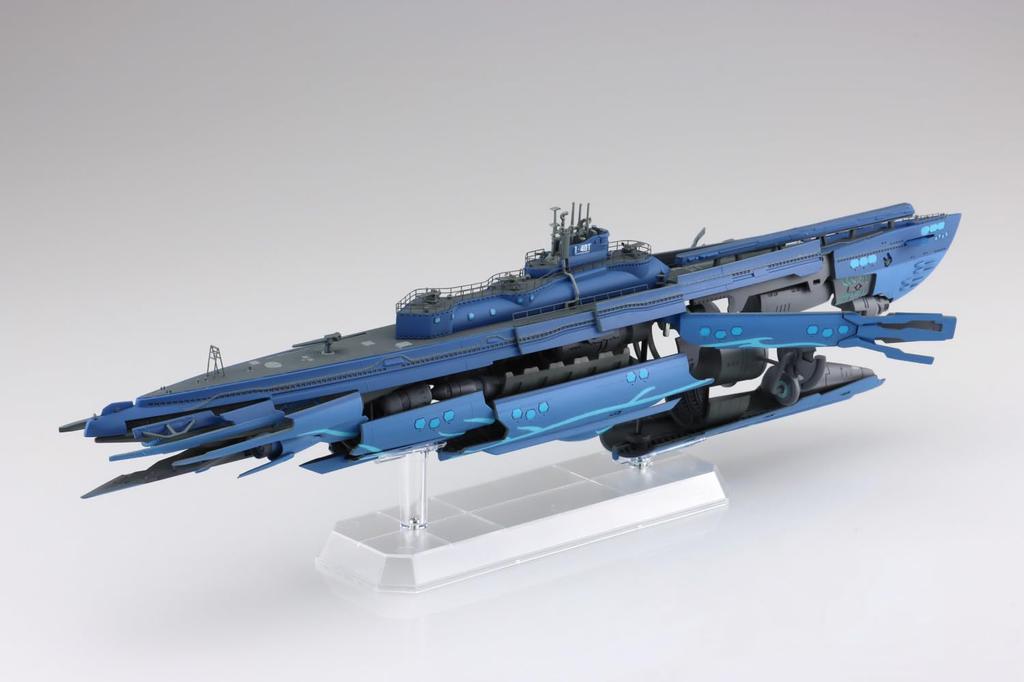 Aoshima Bunka Kyozai Scale Ars Nova Submarine Blue Steel Approximately PS Plastic Model (AOSHIMA) 1/350 I-401, 260mm,