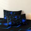 3Pcs Geometric Art Geometry Print Duvet Cover Set, Stylish Honeycomb Motifs Bedding, For Bedroom Dorm Hotel And Household Use