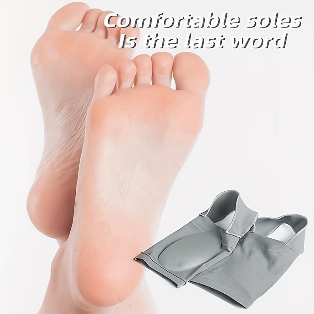 2-Pack Gel Arch Support Foot Braces, Plant-Based Compression Foot Cushions for Men & Women, Blend, Pain Relief for Flat Feet 2pcs серый