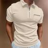 Summer Men's Button Pocket Henley Collar Sports Polo Shirt