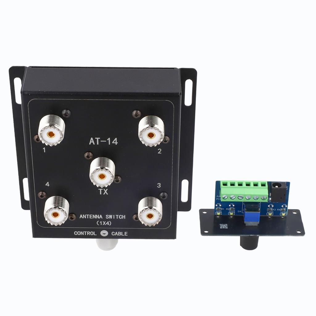Professional 4 Way Coaxial Remote Antenna Switch Robust Construction Designed for High Power Transmission 1 8 60MHz 500W PEP