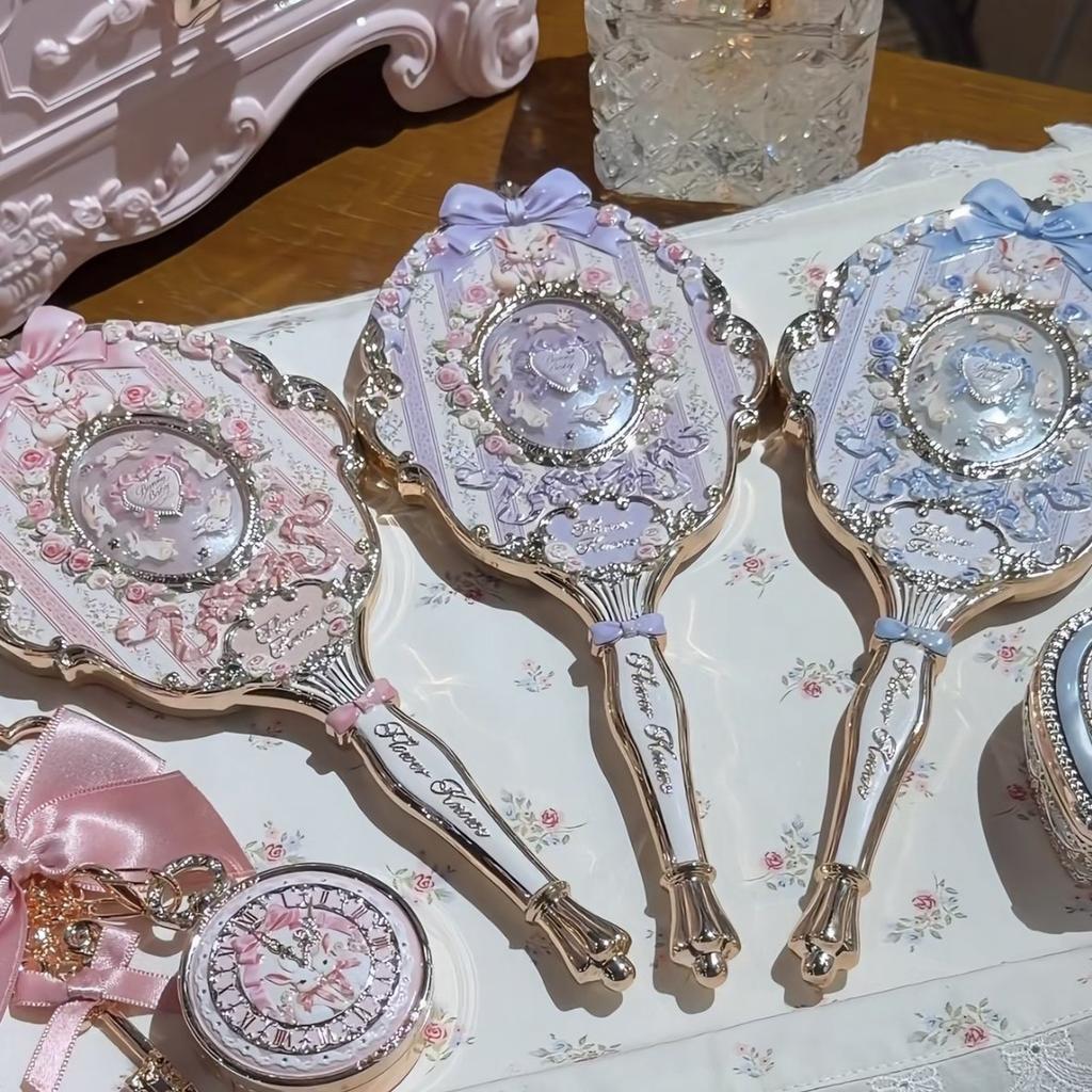 Flower Know ALL IN Bunny Garde Serie Handspiegel Make-up Compact Draagbare Cosmetische Spiegel