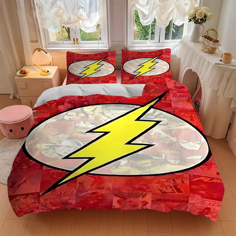 3pcs Flash Duvet Cover Set, 1 Duvet Cover + 2 Pillowcases (No Insert), High-Definition Print for All Seasons,Durable yy251103028