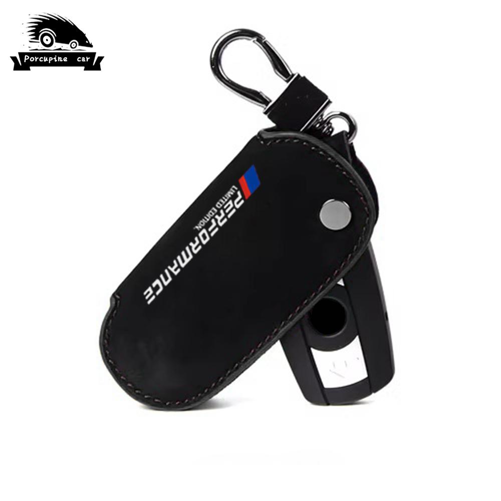 

Leather Car Key Case Key Chain For BMW E60 E61 E70 E81 E87 E90 E91 E92 X1 X5 X3 1 3 5 6 Series Z4 Keychain Accessories
