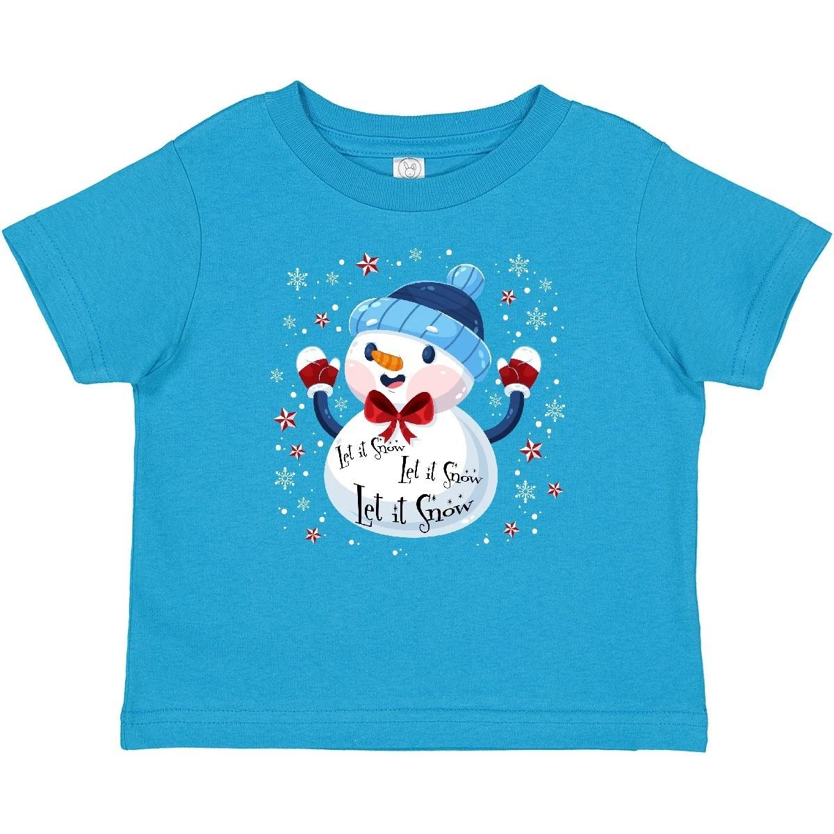Inktastic Holiday Snowman Baby kids boys T-Shirt Christmas Merry Winter Snowflake Infant 100