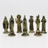 Vintage Designs Standing Maria Figurine Antique Metal Religous Figure Sculpture Miniature Ornament Spiritual Decoration