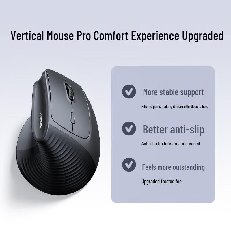 Ugreen Silent Ergonomic Vertical Wireless Mouse