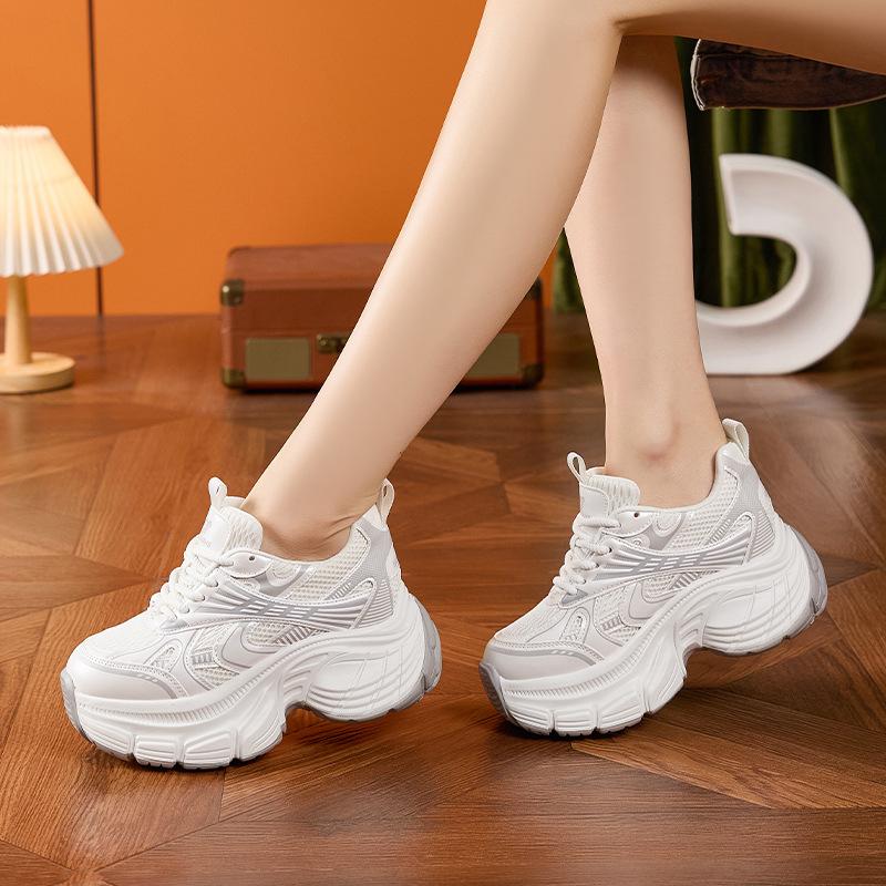 Dad shoes women's spring and summer new fashion mesh shoes casual sports shoes versatile thick-soled inner height-increasing women's shoes