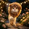 Soft Halloween Lion Transform Pet Hat Adjustable Cosplay Headwear for Dogs Dress Up Accessory Festival Party Photo Decor Prop