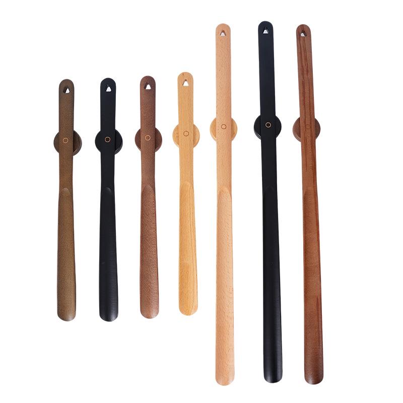Long Handle Wooden Magnetic Shoehorn - Easy Shoe Lifting for Elderly and Pregnant Women