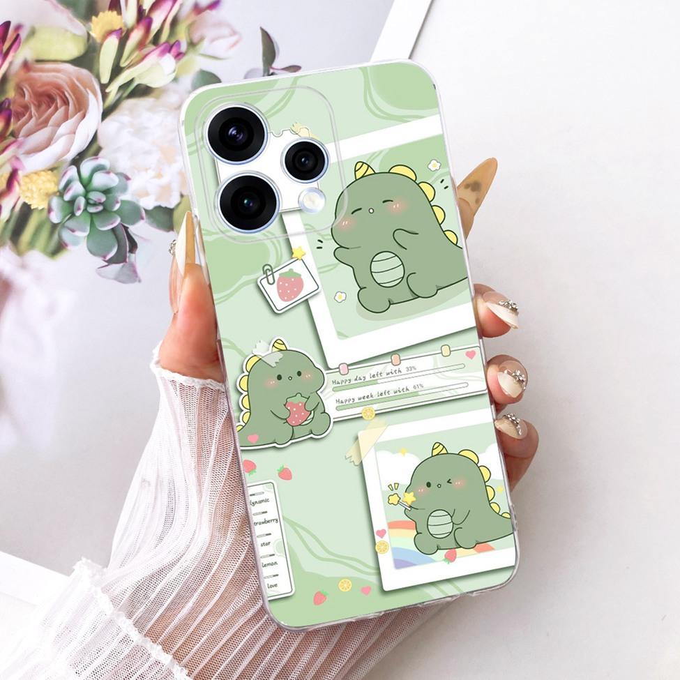 Transparent For Oppo Reno15 Cover Luxury Cute Cat Fashion Butterfly Cool Painted Bumper Casing For Oppo Reno15 5G CPH2825 Case