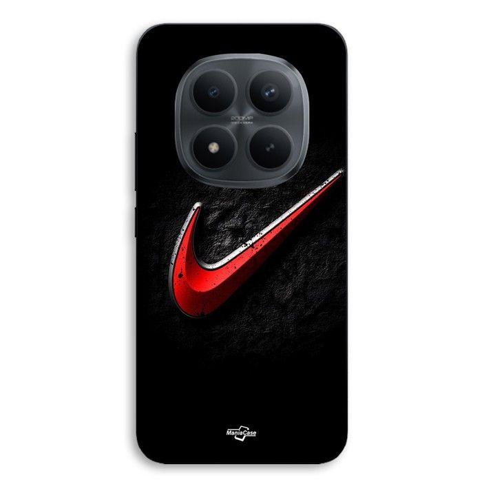 Coque de téléphone - MANIACASE - Xiaomi Redmi Note 15 Pro Plus 5G - silicone TPU - Nike logo rouge - fond noir