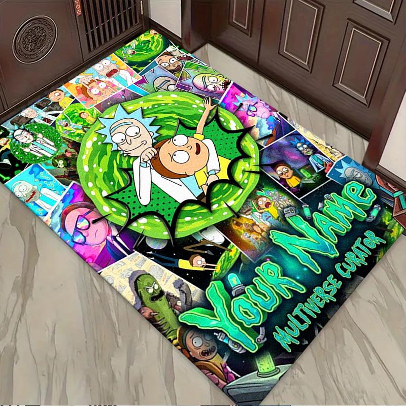 Name Custom Morty rick Carpet Rug for Living Room Bedroom Home Sofa Decoration,Kids play Non-slip Floor Mat