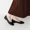 HIMIKO ballet flats, genuine leather, simple cushioned design, ballet pumps, 651307, black, size 230