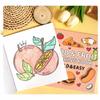 40 Pages Food Fruit Coloring Book Cartoon Doodles Creative Art Activity Kids Drawing Painting Toy