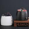 Classical Tea Pot Frosted Black White Sealed Candy Snack Coffee Bean Storage Pot Household Porcelain Tea Warehouse Foodcontainer