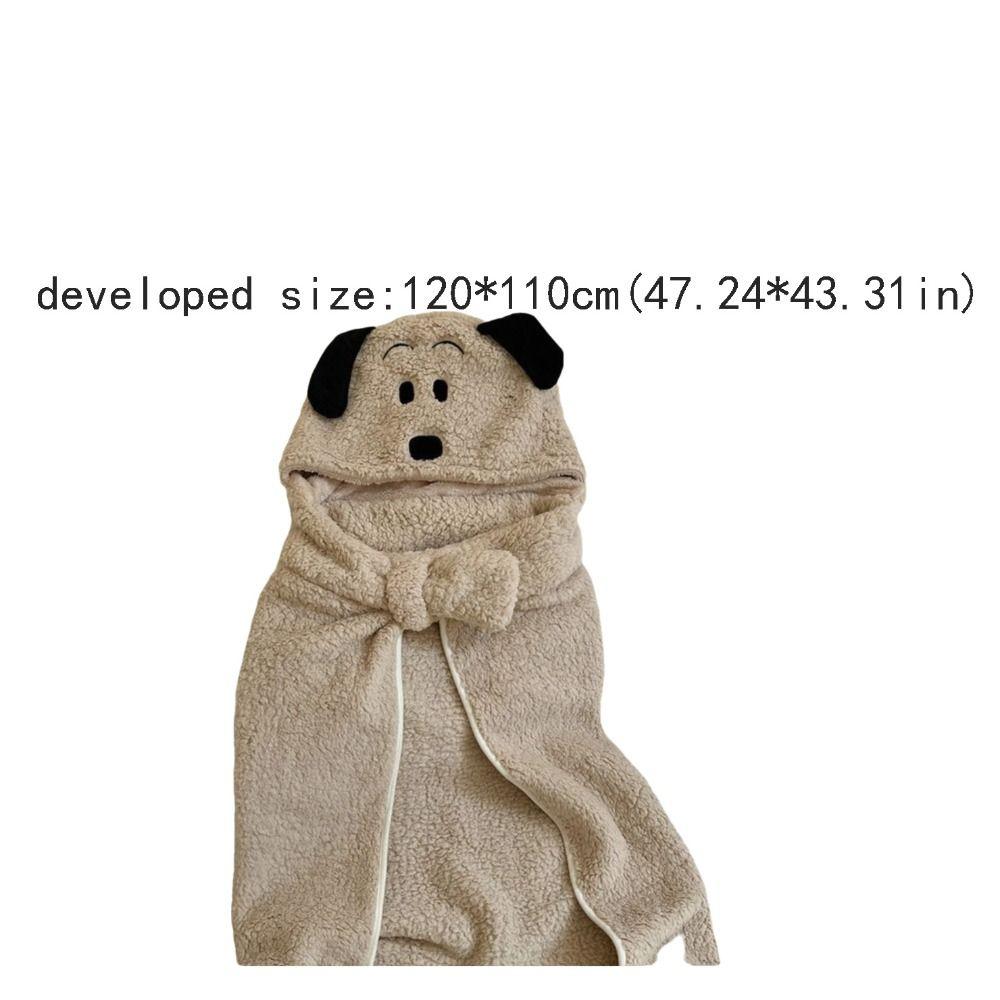Soft Bear Hooded Blanket Fleece Material Blanket Shawl Winter Wearable Blanket  Living Room