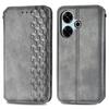 For Xiaomi Redmi 13 5G/13 4G PU Leather Case Rhombus Imprint Wallet Stand Phone Cover