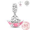 925 Silver Romantic Love Story Charm Pendant for DIY Bracelet Couple Engagement Jewelry Gifts for Her