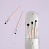 New Makeup Brush 5 Soft-bristled Eye Shadow Set Concealer Brush Eyebrow Brush Blending Highlight Brush Leather Bag