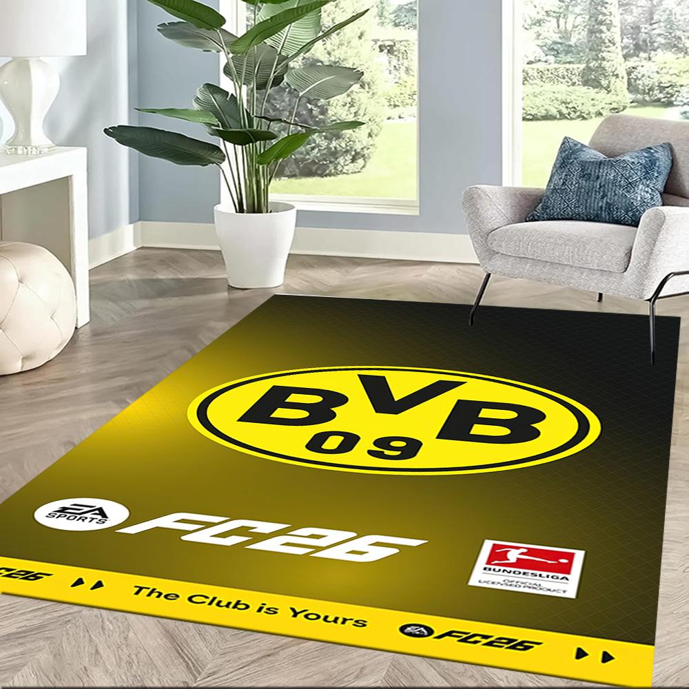 Borussia Dortmund Floor Rug Office Rug Design For Outdoor Kitchen Hallway Dining Room Antislip Carpet Office Home Decor Wedding Party Gift