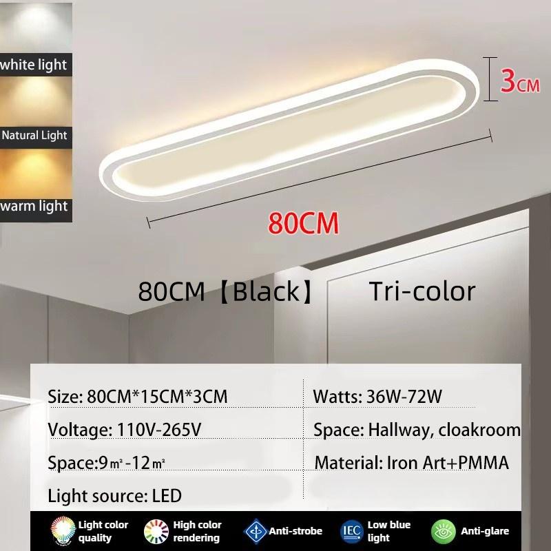 Household Minimalist LED Ceiling Light Remote Control 3 Lighting Modes Corridor Ultra-thin Lighting Lamp