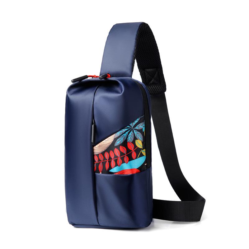 Men'S Business Breast Bag Outdoor Men'S Shoulder Bag Small Satchel Fanny Pack Contrasting Color Design