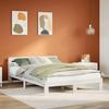 Solid Wood Bed without Mattress White 150x200 cm Pine Wood