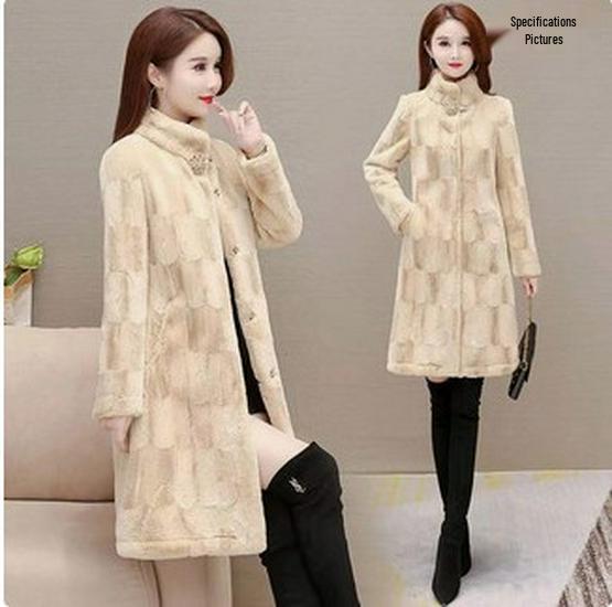 

Пальто из меха норки Хайнинг для женщин - Высококлассный зимний стиль 5XL (155-165 kg)