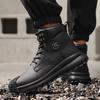 Waterproof Men Leather Boots Steel Toe Shoes Safety Boots Men Work Shoes Puncture-Proof Indestructible Shoes Protection Boots