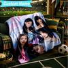 1PC Custom Name Blanket Kpop Idle Colorful Dreams Flannel Blankets Patterns Throw Blanket All-Season Soft Gift for Couch, Bed, Camping, Birthday Gifts