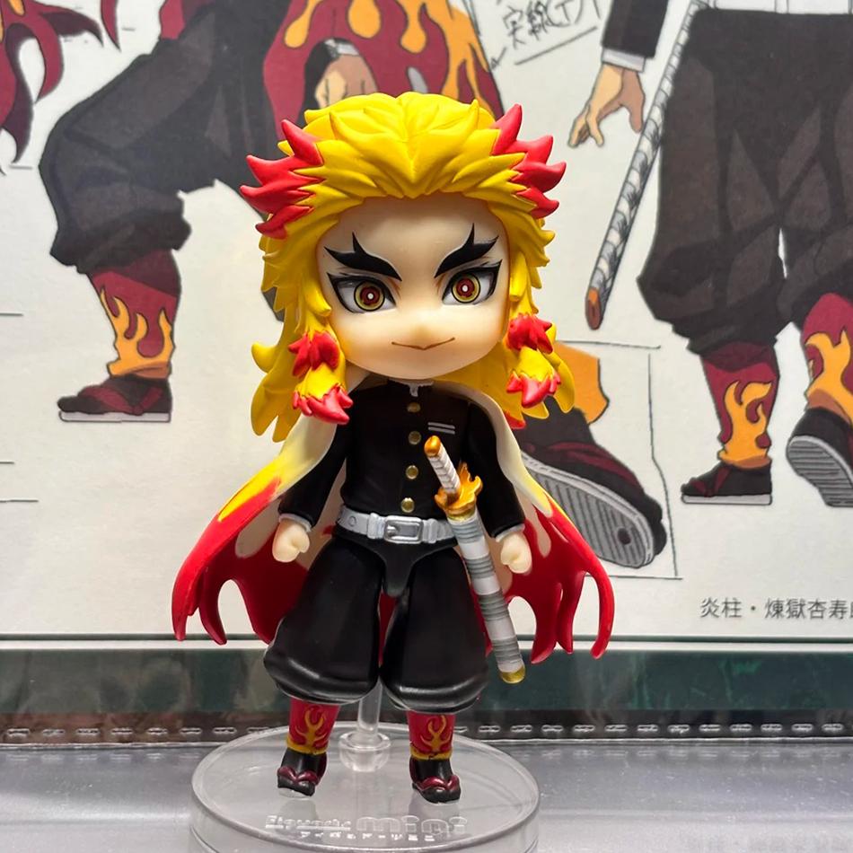 6 Stück/Set Dämonentöter Q-Version Stehende Figur Spielzeug Anime Kimetsu no Yaiba Tanjiro Nidouzi Inosuke Zenizu PVC Figurenmodell Spielzeug