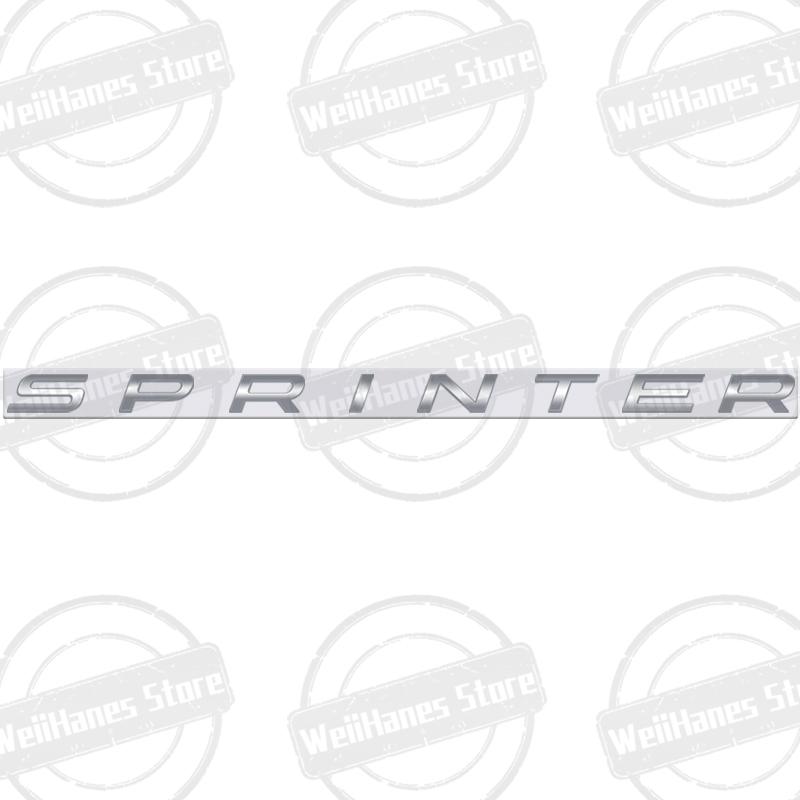 Metall 3D Sprinter Logo Fronthaube Plakette Buchstabe Auto Heckklappe Karosserie Aufkleber Emblem Für 313 311 CDI 903 906 907 Van Zubehör white