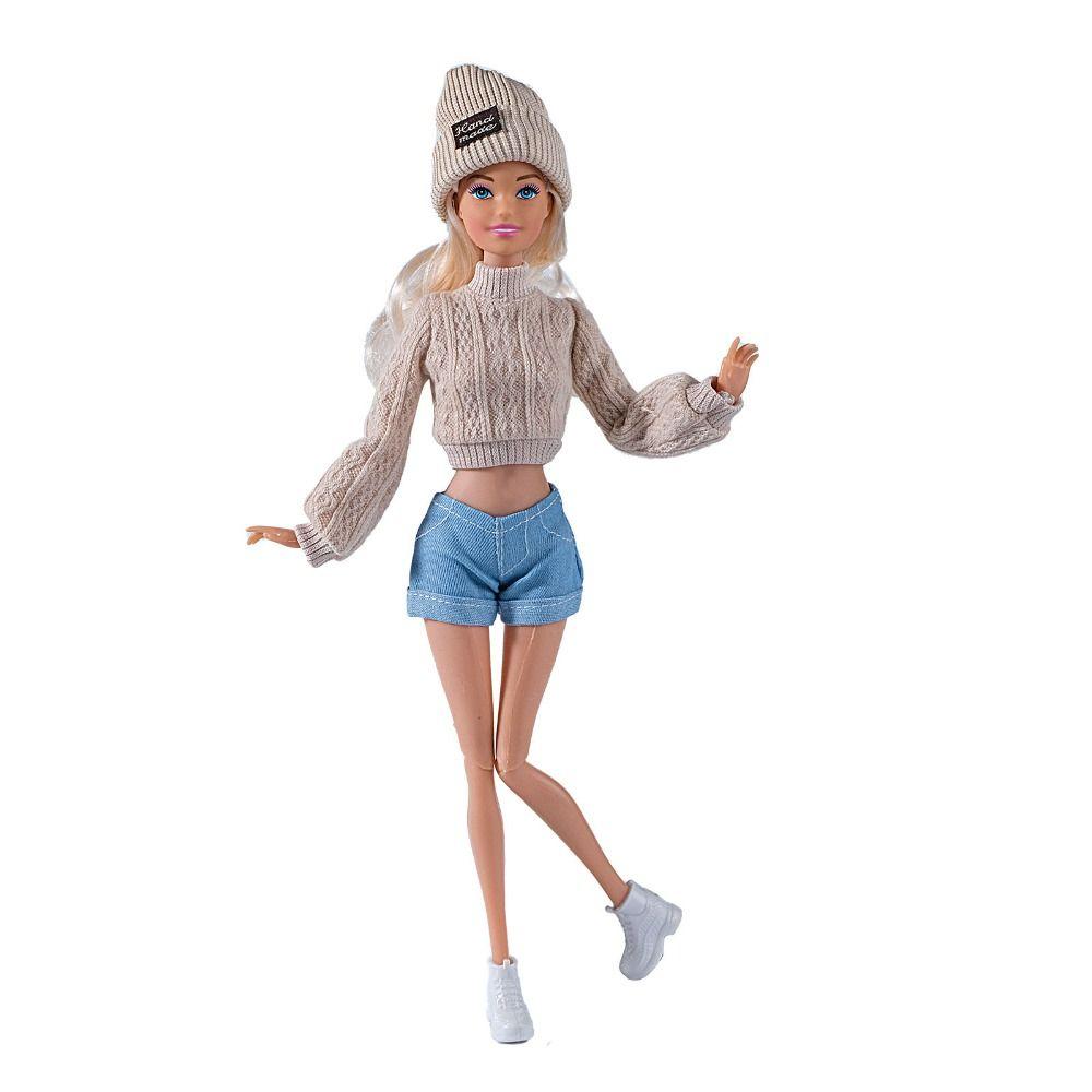 with Shoes Hat Doll Knitted Sweaters Pants Dress Up Clothes for 1/6 BJD 28~30cm Dolls Kids Toys